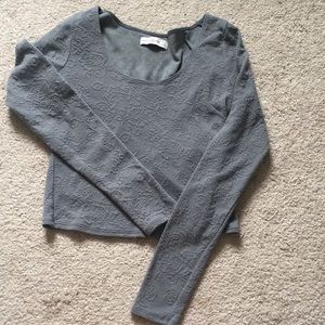 ABERCROMBIE LONG SLEEVE CROP TOP